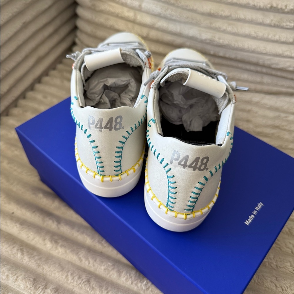 P448 white platform sneakers - Picture 2 of 5